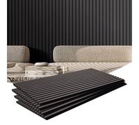 - Panneaux acoustiques à lattes en bois pour mur 1200 x 600 mm chêne noir