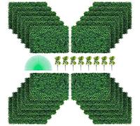 VEVOR Panneaux de Buis Artificiels 24X 16pouce Haie Artificielle Réaliste 24pcs Protection UV Panneaux Muraux de Haie de Buis Construction Solide Frais Faux Feuillage Toile de Fond Décoration Murale