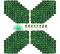 VEVOR Panneaux de Buis Artificiels 20X20pouce Haie Artificielle Réaliste 24pcs Protection UV Panneaux Muraux de Haie de Buis Construction Solide Frais Faux Feuillage Toile de Fond Décoration Murale