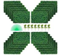 VEVOR Panneaux de Buis Artificiels 60 x 40 cm Haie Artificielle Réaliste 24pcs Protection UV Panneaux Muraux de Haie de Buis Construction Solide Frais Faux Feuillage Toile de Fond Décoration Murale