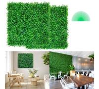 VEVOR Panneaux de buis artificiels, lot de 12, tapis mural de haie de buis, 248 x 248 mm, mur de fond en gazon artificiel, écran de confidentialité contre UV pour clôture, jardin, intérieur, extérieur