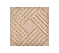 VEVOR Panneaux Muraux 3D PVC Lot de 12 50x50cm Couvre 2,97m² Couleur Bois Clair