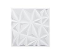 VEVOR Panneaux Muraux 3D PVC Lot de 33 30x30 cm Couvre 2,97 m² Blanc Mat Diamant