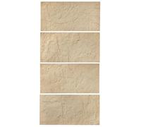 VEVOR Panneaux Muraux 3D, Lot de 4, Panneau Mural Décoratif en PU Imitation Pierre Naturelle, 120x60 cm, Couverture 2,97 m², Décoration Intérieure pour Plafond, Chambre, Salle de Jeux, Pierre Jaune
