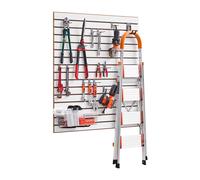 VEVOR Panneau à lattes mural 1220×1220 mm MDF modulaire Rangement d'outils Blanc