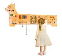 VEVOR Panneaux Muraux d'Activités Chiot, 12 Jeux, Jouet Mural Sensoriel Montessori pour Enfants 3-12 Ans, Centre d'Activités d'apprentissage, Salle de Jeux des Tout-Petits, Crèche, Salle de Classe