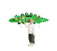 VEVOR Panneaux Muraux d'Activités Dinosaure, 11 Jeux, Jouet Mural Sensoriel Montessori pour Enfants 3-12 ans, Centre d'Activités d'Apprentissage, Salle de Jeux des Tout-petits, Crèche, Salle de Classe