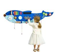 VEVOR Panneaux Muraux d'Activités Orque, 12 Jeux, Jouet Mural Sensoriel Montessori pour Enfants 3-12 ans, Centre d'Activités d'Apprentissage, Salle de Jeux des Tout-petits, Crèche, Salle de Classe