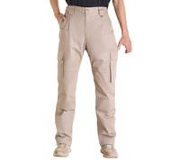 VEVOR Pantalon Ignifuge Cargo Homme Coton Résistant Multi-poches Taille XXL Kaki