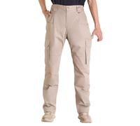 VEVOR Pantalon Ignifuge Homme, Taille XXL, Pantalon Cargo Homme en Coton, Résistant aux Flammes et Déchirures, avec Multi-Poches, Taille Élastique, pour Soudage, Soudeurs, Sorties Décontractées, Kaki