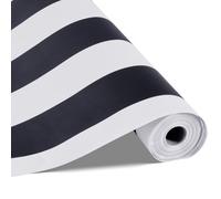 VEVOR Papier Peint Adhésif Mural, 45 cm x 15 m, Rouleau Papier Peint Autocollant Vinyle, Motif Géométrique Moderne Noir Blanc, Étanche, pour Revêtement Mural, Chambre, Cuisine, Salle de Bain, Bureau