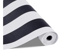 VEVOR Papier Peint Adhésif Mural, 45 cm x 15 m, Rouleau Papier Peint Autocollant Vinyle, Motif Géométrique Moderne Noir Blanc, Étanche, pour Revêtement Mural, Chambre, Cuisine, Salle de Bain, Bureau