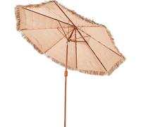 VEVOR Parasol Hawaïen, 2,7 m Parasol Exotique Inclinable avec Toit Chaume PP, 8 Baleines Métalliques, Protection Solaire Extérieure Flexible pour Plage, Terrasse, Bord de Piscine, Jardin, Arrière-cour