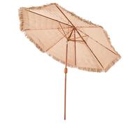 VEVOR Parasol Hawaïen, 2,7 m Parasol Exotique Inclinable avec Toit Chaume PP, 8 Baleines Métalliques, Protection Solaire Extérieure Flexible pour Plage, Terrasse, Bord de Piscine, Jardin, Arrière-cour