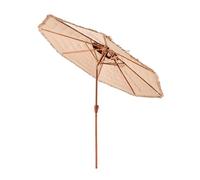 VEVOR Parasol Hawaïen, 2,7 m Parasol Exotique Inclinable avec Toit en Chaume PP, 8 Baleines en Métal, Protection Solaire Extérieure Flexible pour Plage, Terrasse, Bord de Piscine, Jardin, Arrière-cour
