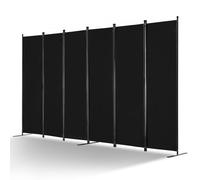 VEVOR Cloison de Séparation Paravent à 6 Panneaux 311 cm Séparateur Bureau Noir