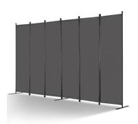 VEVOR Cloison de Séparation Paravent à 6 Panneaux 311 cm Séparateur Bureau Gris