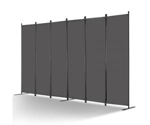 VEVOR Paravent Multifonctionnel à 6 Panneaux, Cloison de Séparation Autoportant 311 x 180,5 cm, Séparateur de Pièces Intérieur Pliable, Brise-vue pour Confidentialité, Bureau, Chambre, Salon, Gris