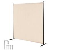 VEVOR Paravent Multifonctionnel à Panneau Unique, Cloison de Séparation Autoportant 181x181,5 cm, Séparateur de Pièces Intérieur, Brise-Vue pour Confidentialité, Bureau, Chambre à Coucher, Beige