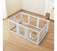 VEVOR Parc Caisse Mise Bas Chiens Grande Taille 193x124,5x76,5 cm avec Fenêtres