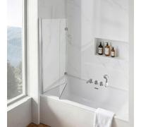 VEVOR Pare Baignoire Pliant 1200x1400 mm Paroi de Douche à 2 Volets Argent