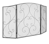 VEVOR Pare-feu de Cheminée 3 Panneaux Grille de Protection Cheminée en Fer Robuste 121,9x76,7 cm Pare-étincelles Autoportant Pas d'Assemblage Nécessaire pour Salon Décoration d'Intérieur Vintage, Noir