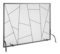 VEVOR Pare-feu de Cheminée à Panneau Unique Grille de Protection de Cheminée en Fer Robuste 90,6x72 cm Pare-étincelles Autoportant Installation Simple pour Salon Décoration d'Intérieur Moderne, Noir