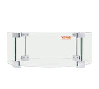 VEVOR Pare-vent pour Foyer Pare-flamme Verre Trempé 66x15,2x15,2cm Épaisseur 6mm