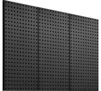 VEVOR Paroi à outils 24" x 12" Lot de 3 en acier pour salon, garage, rangement d'outils, établi, bureau, organisation, salle de bricolage, cuisine, maison, noir