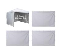 VEVOR Paroi Latérale de Tente Tonnelle Panneau Latéral 3x2 m Lot de 3 Blanc