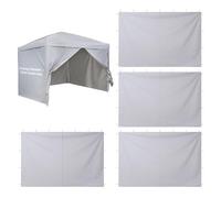 VEVOR Paroi Latérale de Tonnelle 3x2 m Panneau Latéral de Tente Tonnelle Lot de 4 pour Événements d'Extérieur, Stands de Vendeur, Camping, avec Couche Imperméable, Coupe-vent et Pare-soleil, Blanc