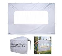 VEVOR Paroi Latérale de Tonnelle 3x2 m Panneau Latéral de Tente Tonnelle pour Événements Extérieur, Stands de Vendeur, Camping, Pique-niques, avec Couche Imperméable, Coupe-Vent et Pare-Soleil, Blanc