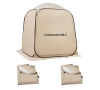 VEVOR Paroi Latérale pour Tente Abri 1825x1825 mm Panneau Latéral pour Abri 2 PCS Paroi d'Ombrage pour Activités Plein Air, en Tissu Oxford 300D Enduit Argenté, 1680x1740 mm, Beige, Tente Non Incluse