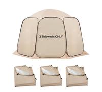 VEVOR Paroi Latérale pour Tente Abri 3660x3380 mm Panneau Latéral pour Abri 3 PCS Paroi d'Ombrage pour Activités Plein Air, en Tissu Oxford 300D Enduit Argenté, 1680x1400 mm, Beige, Tente Non Incluse