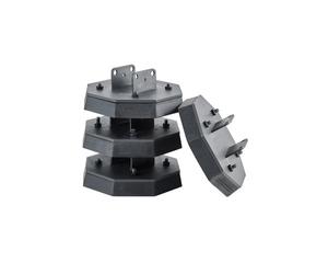 VEVOR Patin de Nivellement pour Camping-car 4PCs, Patin pour Vérin Stabilisateur de Caravane Charge 2,3 T Chacun, en Caoutchouc, Grande Surface de Stabilisation, Idéal pour Crics à Ciseaux, Voyage