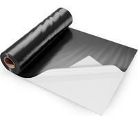 VEVOR PE membrane de construction 3,05 x 30,48 m, film plastique de 0,35 mm d'épaisseur, bâche de peintre comme barrière contre l'humidité, noir et blanc, double face, utilisation polyvalente