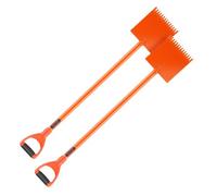 VEVOR Pelle à bardeaux, lot de 2, pelle à toiture, poignée en D, acier haute dureté 45#, outil léger pour arracher facilement les bardeaux et les clous, pour un usage commercial et résidentiel, orange