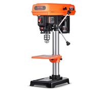 VEVOR Perceuse à Colonne d'Établi 203,2 mm, Moteur à Induction, 500 W, Vitesse Réglable 550/950/1450/1950/2500 tr/min, Table de Travail Inclinable 0-45°, Lampe de Travail à LED, pour Bois et Métal