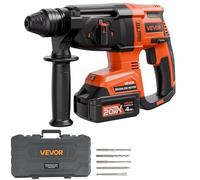 VEVOR Perceuse à Percussion sans Fil Marteau Perforateur SDS-Plus 1200 tr/min