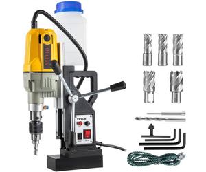 VEVOR Perceuse Magnétique 1200 W Perceuse à Colonne 10000 N Perceuse sur Colonne 36 x 28 x 12 cm Sept Éléments Pratique pour la Construction de Navires Ponts Fabrication Industrielle et Sidérurgique