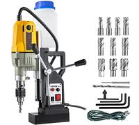 VEVOR Perceuse Magnétique 12000 N Perceuse à Colonne 36x28x12 cm Foreuse sur Colonne 1100 W Douze Éléments Pratique pour la Construction de Navires Ponts la Fabrication Industrielle et Sidérurgique