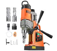 VEVOR Perceuse magnétique, 1450 W, perceuse électrique portable, diamètre d'alésage 40 mm, 12500 N, 800 tr/min, avec vitesse variable, pour rénovation maison construction de navire chemin de fer pont