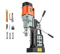 VEVOR Perceuse Magnétique 1500 W, Perceuse à Colonne Portable, Force 13000 N, Vitesse 0-600 tr/min, Diamètre d'Alésage de 60 mm, Cône Morse, Taraudage M3-M16, pour Surfaces Métalliques, Rénovation