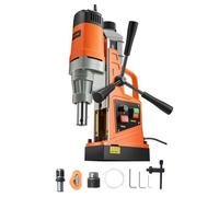 VEVOR Perceuse Magnétique Diamètre 50 mm Profondeur 50 mm Carotteuse à Diamant 1550 W 13000 N 500 tr/min Perceuse à Colonne Trou Net pour Rénovation Maison Construction de Navire Chemin de Fer Pont