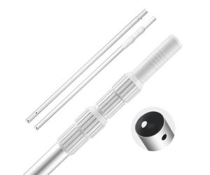VEVOR Perche de piscine télescopique de 1 à 3,66 m, poteau de piscine professionnel réglable avec rallonge, bâton de nettoyage en alliage d'aluminium, pour épuisette, râteau, brosse, tête d'aspirateur