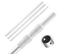 VEVOR Perche de piscine télescopique de 1 à 4,6 m, poteau de piscine professionnel réglable avec 2 rallonges, bâton de nettoyage en alliage d'aluminium, pour épuisette, brosse, tête d'aspirateur