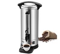 VEVOR Percolateur à Café 16,4 L 110 Tasses Distributeur de Boissons Chaudes en Acier Inoxydable Filtre Permanent Marmite à Vin Chaud 90-98 ℃ Maintenu Infusion Rapide Appareil Chauffe Eau Thé Chocolat
