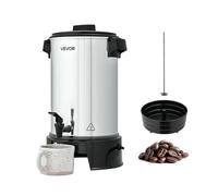 VEVOR Percolateur à Café 4,5 L 30 Tasses, Distributeur de Boissons Chaudes avec Robinet Anti-goutte, Infusion Rapide, Contrôle Automatique de la Température, pour Restauration Bar Café Restaurant