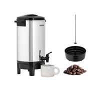 VEVOR Percolateur à Café 4,5 L 30 Tasses, Distributeur de Boissons Chaudes avec Robinet Anti-goutte, Infusion Rapide, Contrôle Automatique de la Température, pour Restauration Bar Café Restaurant