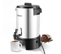 VEVOR Percolateur à Café 4,5 L 30 Tasses Distributeur de Boissons Chaudes, Pour Thé Chocolat Bureau Restauration Fête, Marmite à Vin Chaud 84-94 ℃, Fontaine à Café Infusion Rapide, Robinet Anti-goutte
